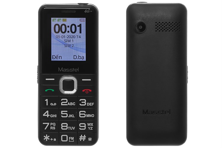 Điện thoại Masstel IZI 20 4G Màu Đen