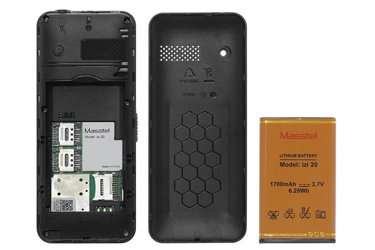 Điện thoại Masstel IZI 20 4G Màu Đen
