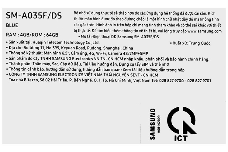 Điện thoại Samsung Galaxy A03 4GB