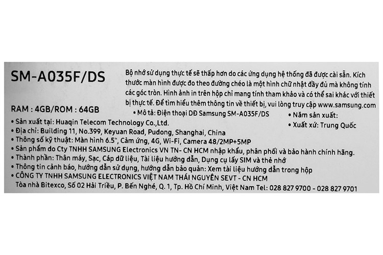 Điện thoại Samsung Galaxy A03 4GB