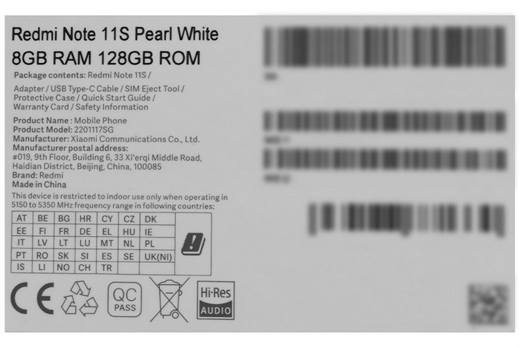 Điện thoại Xiaomi Redmi Note 11S Màu Trắng