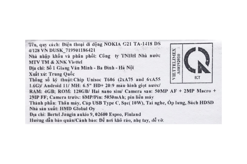 Điện thoại Nokia G21 Màu Xanh Dương