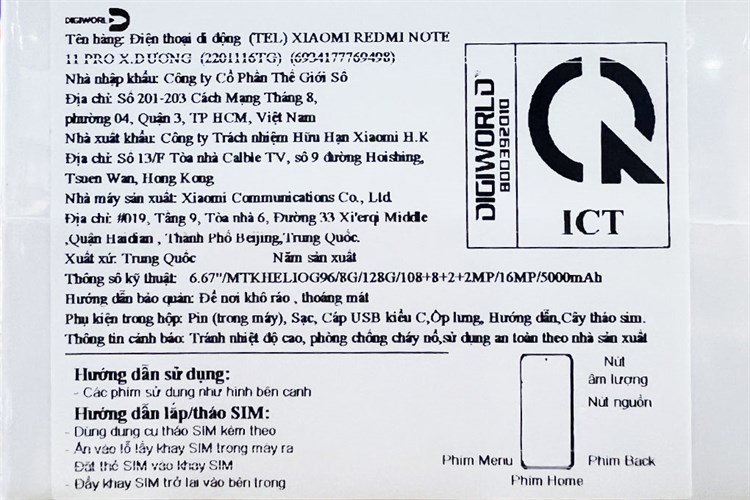 Điện thoại Xiaomi Redmi Note 11 Pro Màu Xanh Dương