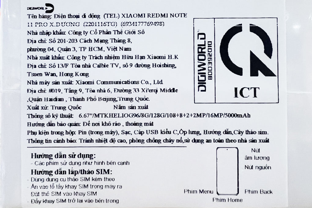 Điện thoại Xiaomi Redmi Note 11 Pro Màu Xanh Dương