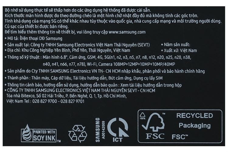 Điện thoại Samsung Galaxy S22 Ultra 5G 512GB