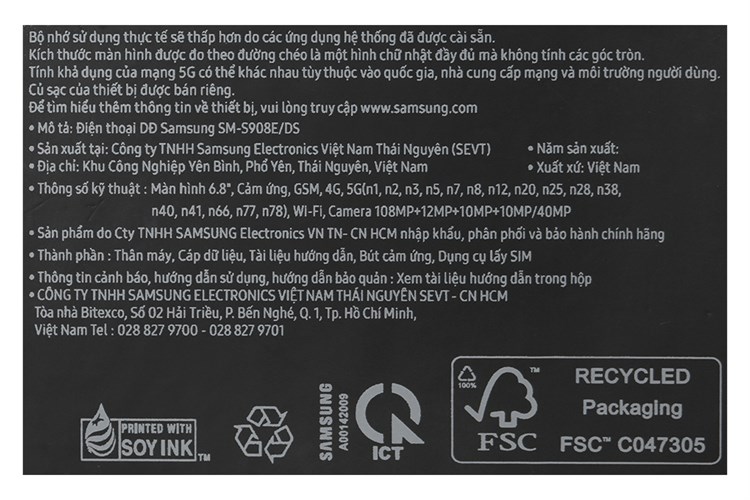 Điện thoại Samsung Galaxy S22 Ultra 5G 512GB