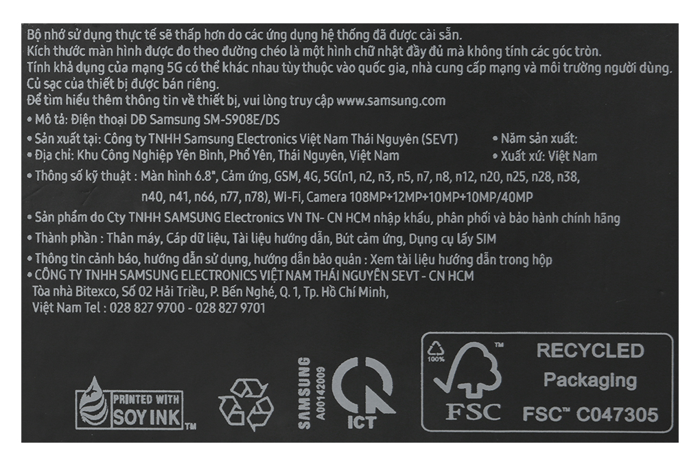 Điện thoại Samsung Galaxy S22 Ultra 5G 512GB