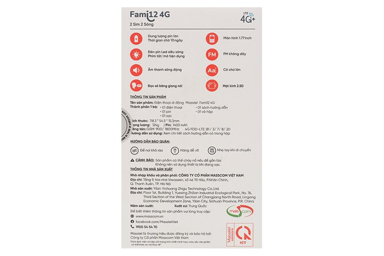 Điện thoại Masstel FAMI 12