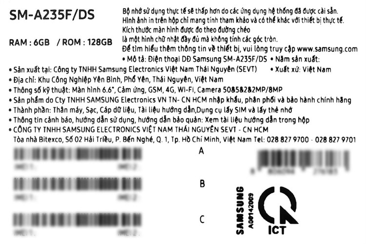 Điện thoại Samsung Galaxy A23 6GB Màu Xanh Dương