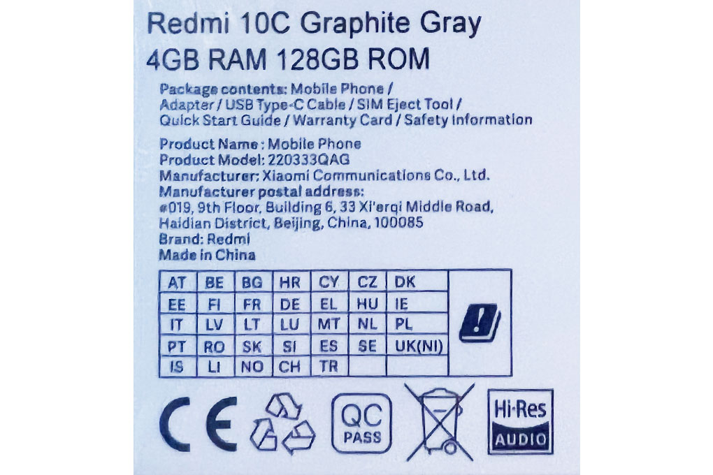 Xiaomi Redmi 10C 128GB - 51