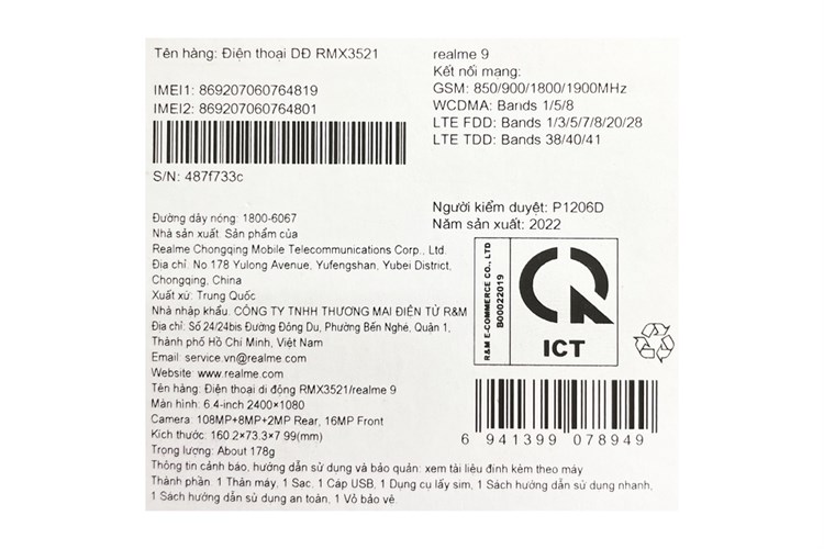 Điện thoại realme 9 4G