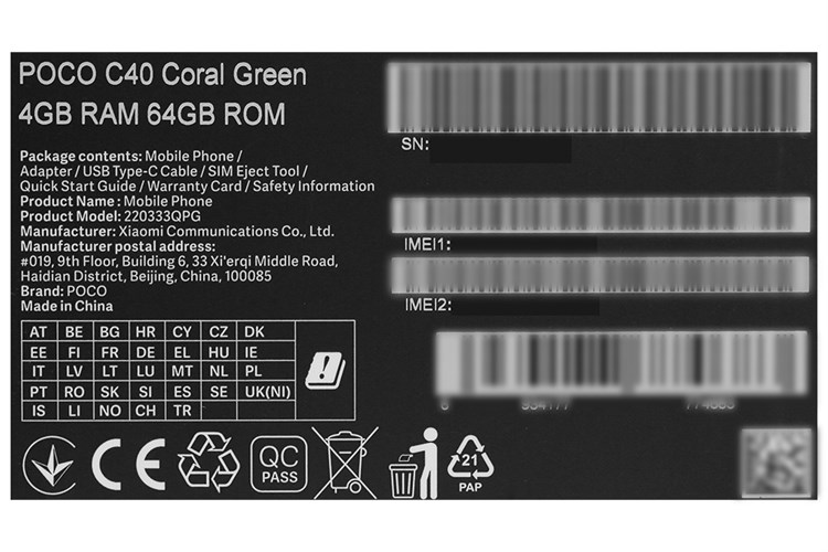 Điện thoại POCO C40 Màu Xanh lá