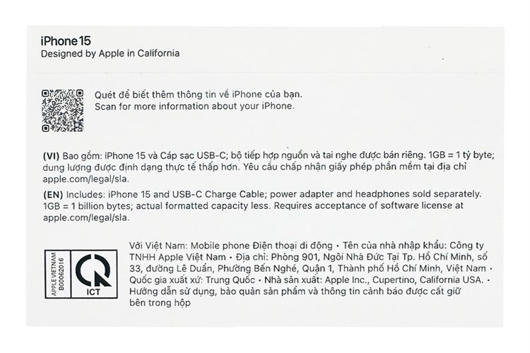 Điện thoại iPhone 15 128GB Màu Xanh lá nhạt