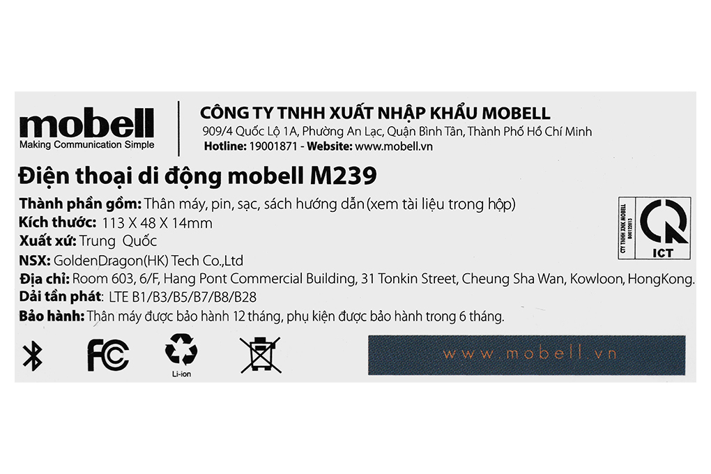 Điện thoại Mobell M239 4G - 5