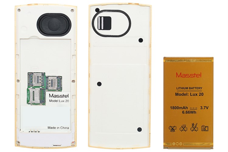Điện thoại Masstel Lux 20 Màu Vàng