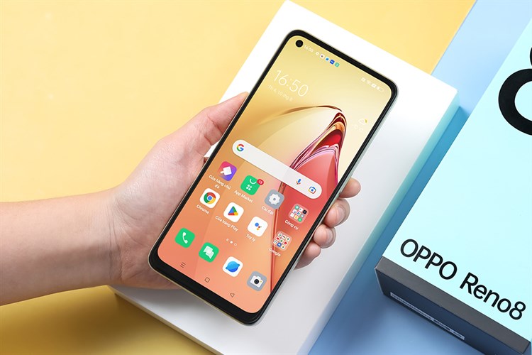 Điện thoại OPPO Reno8 Màu Vàng đồng
