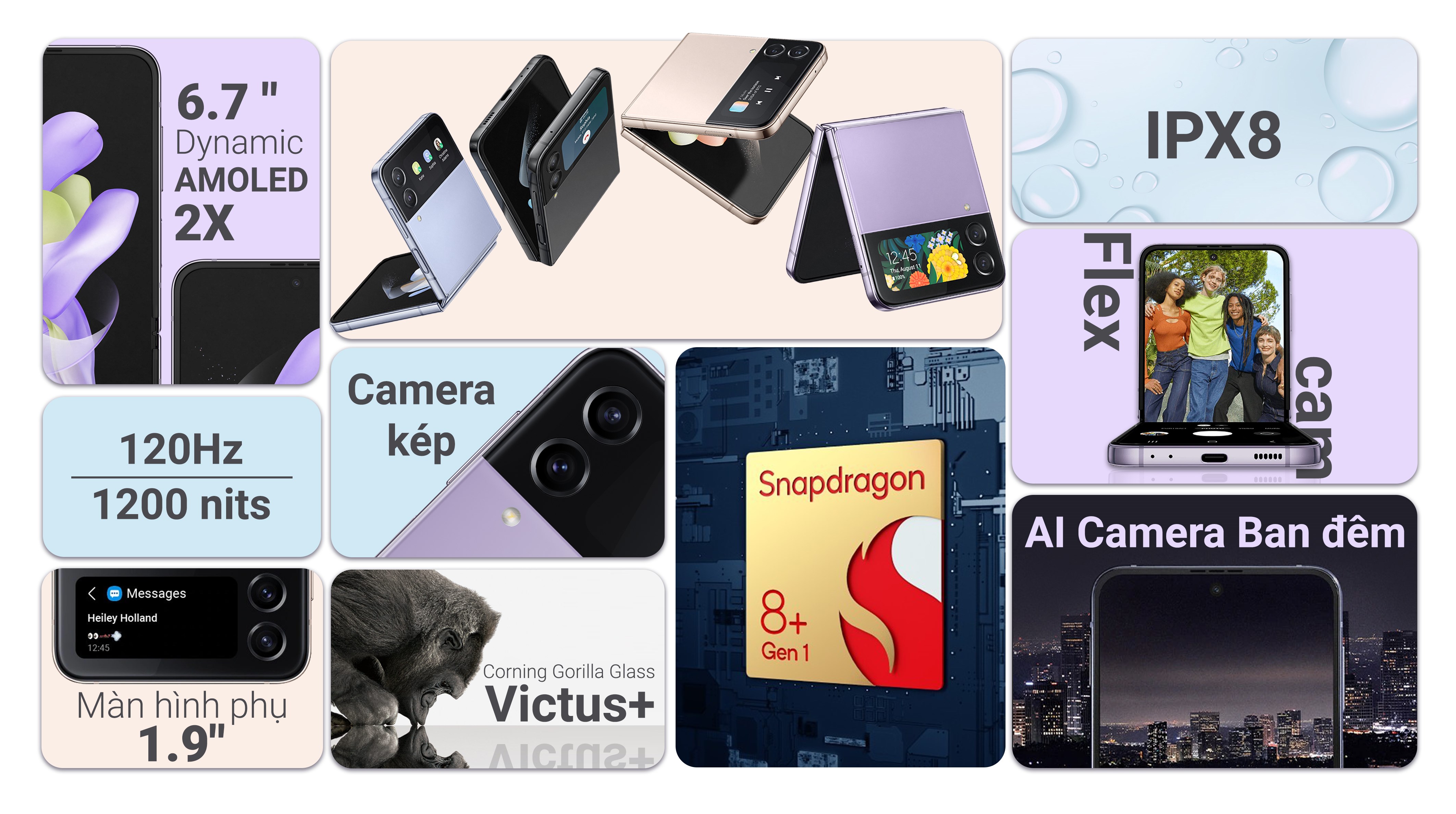 Điện thoại Samsung Galaxy Z Flip4 5G 256GB