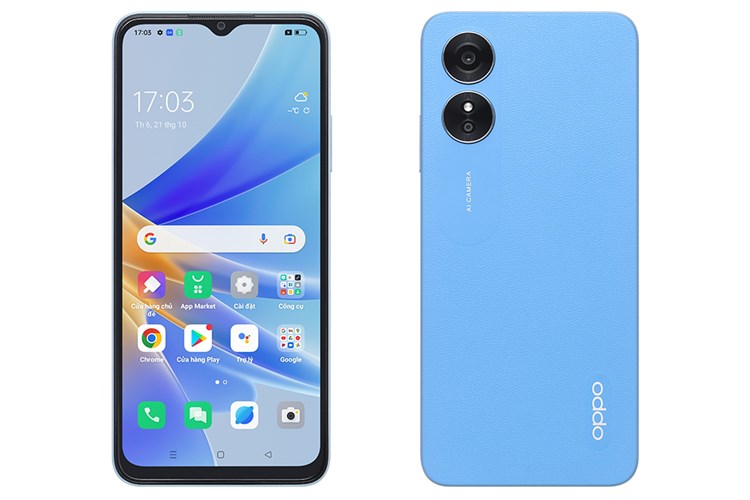 Điện thoại OPPO A17 Màu Xanh Dương