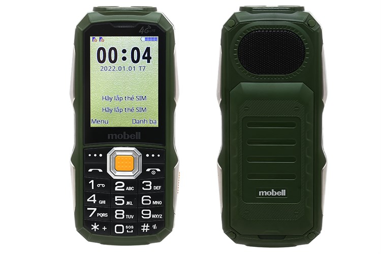Điện thoại Mobell Rock 4 Màu Xanh lá