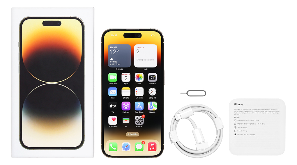 Bộ sản phẩm gồm: Hộp, Sách hướng dẫn, Cây lấy sim, Cáp Lightning - Type C