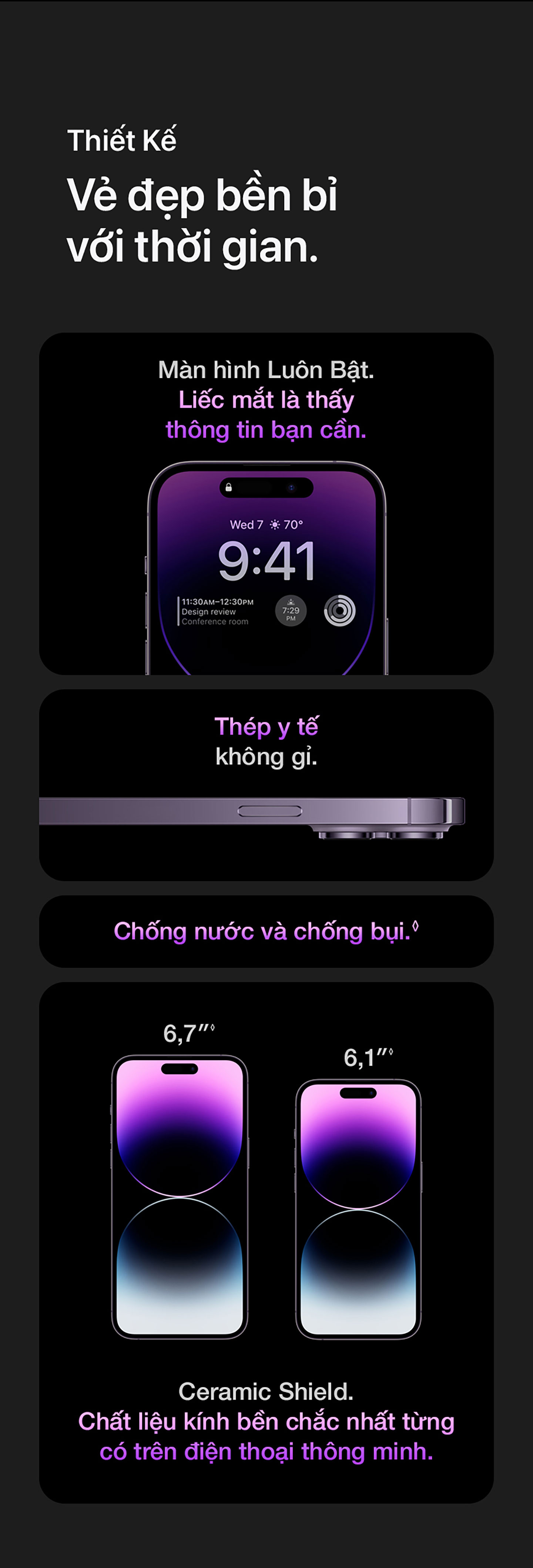 iPhone 14 Pro 256GB Thiết kế