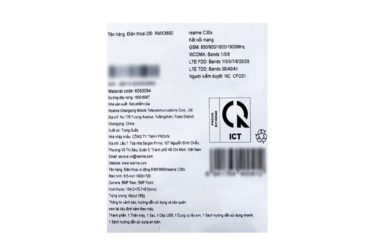 Điện thoại realme C30s (4GB/64GB) Màu Xanh