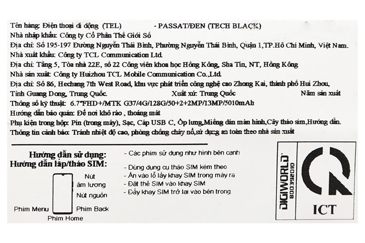 Điện thoại TCL 30+