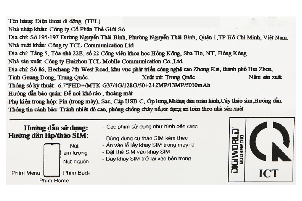 Điện thoại TCL 30+