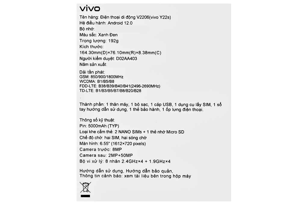 vivo Y22s 4GB - 74
