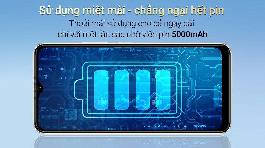 Thời lượng dùng pin lâu - Vivo Y16 64GB