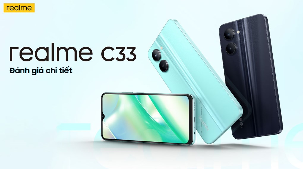 Realme C33 - Sở hữu thiết kế đẹp mắt và tính năng nổi bật, chiếc điện thoại Realme C33 sẽ là một lựa chọn tuyệt vời cho những ai đang tìm kiếm một chiếc điện thoại giá rẻ mà chất lượng lại không thua kém. Với màn hình lớn và pin trâu, bạn có thể hoàn toàn yên tâm sử dụng cả ngày mà không cần lo lắng về thời lượng pin.