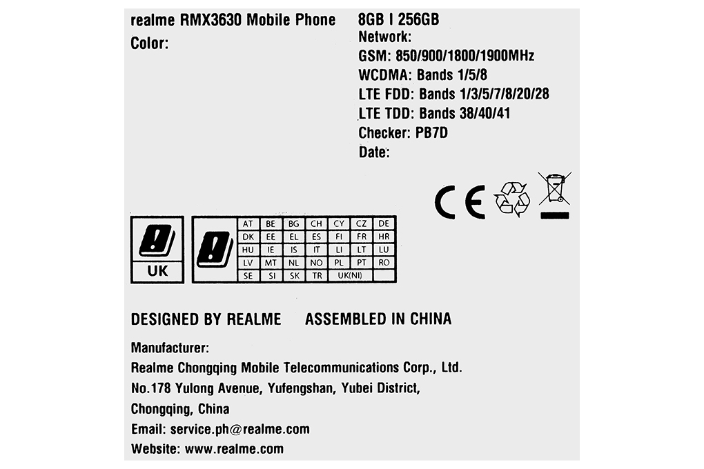 Điện thoại realme 10 Màu Trắng
