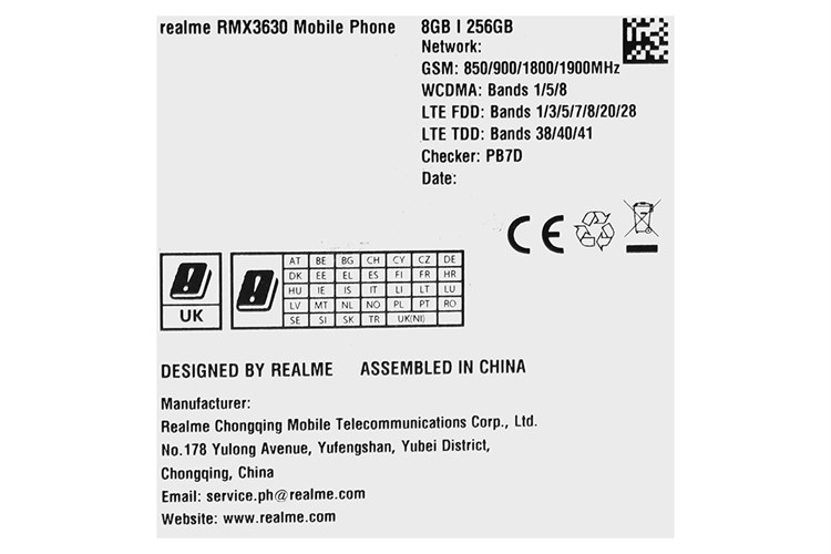 Điện thoại realme 10 Màu Đen