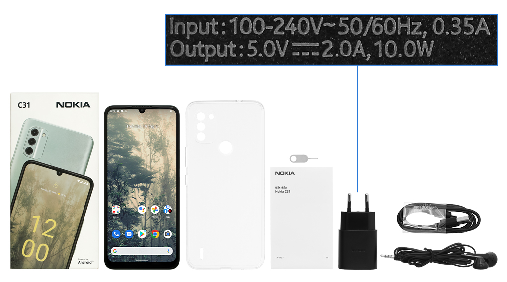 Bộ sản phẩm gồm: Hộp, Sạc, Sách hướng dẫn, Ốp lưng, Cáp microUSB, Tai nghe dây