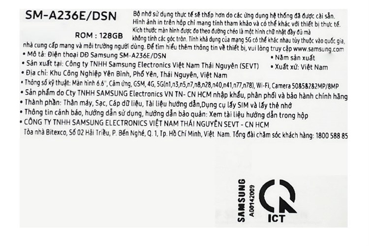 Điện thoại Samsung Galaxy A23 5G 6GB