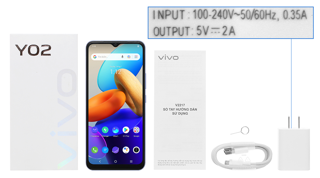 Bộ sản phẩm gồm: Hộp, Sách hướng dẫn, Cây lấy sim, Cáp microUSB, Củ sạc rời đầu Type A