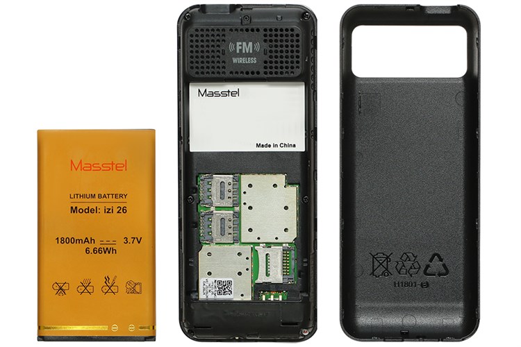 Điện thoại Masstel IZI 26 Màu Đen