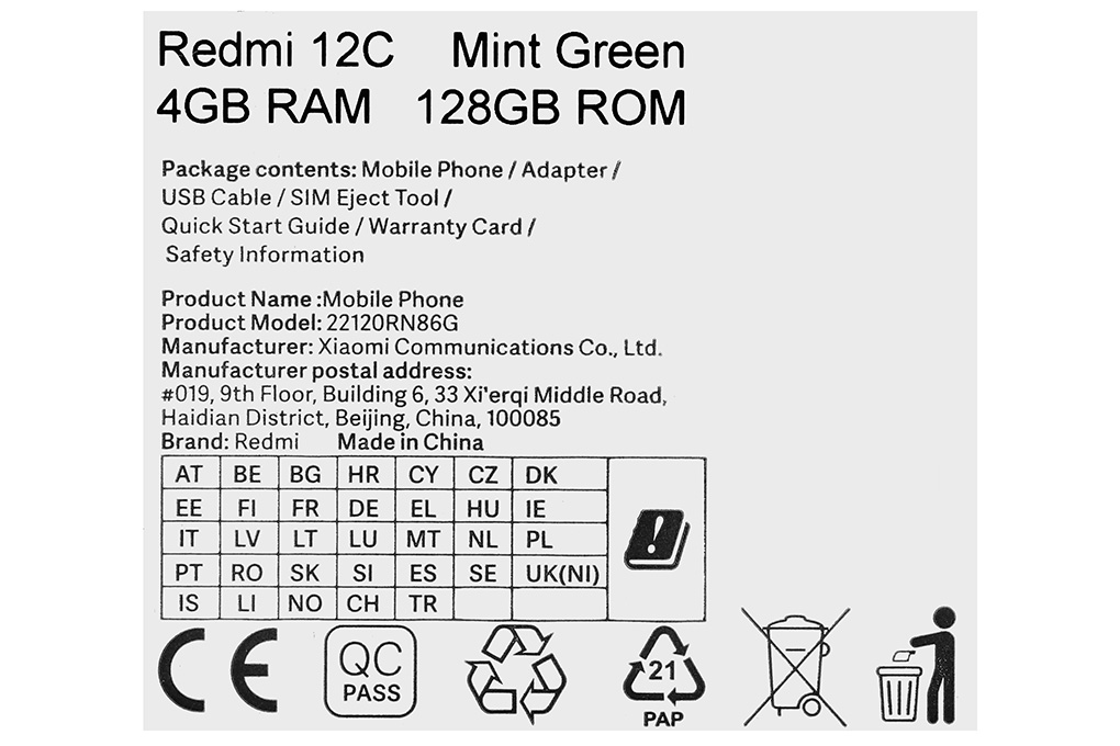 Xiaomi Redmi 12C 128GB - 38
