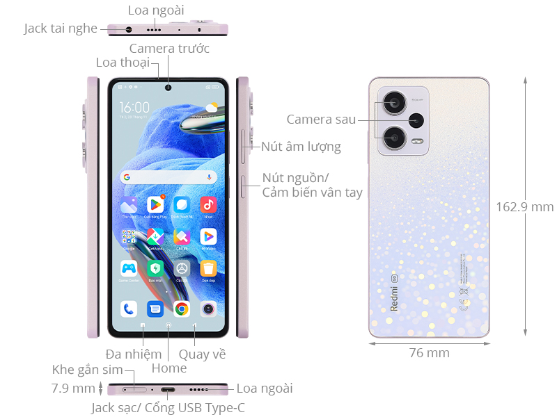 Xiaomi Redmi Note 12 Pro 5G Tím