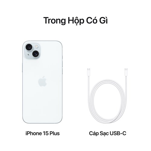 Điện thoại iPhone 15 Plus 512GB Màu Xanh dương nhạt