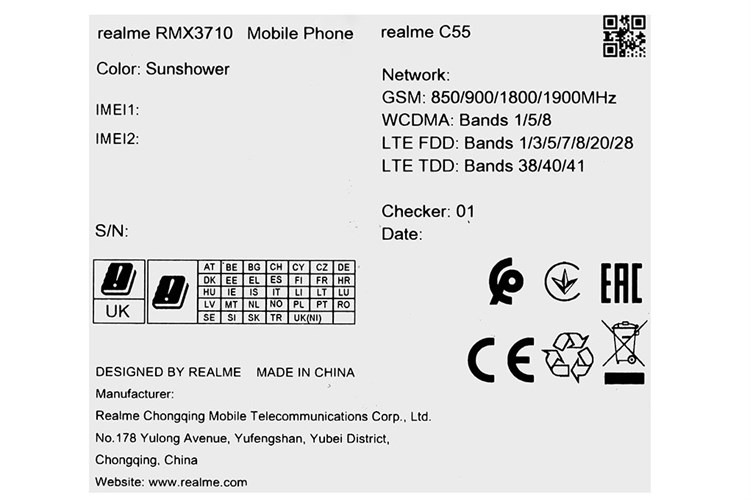 Điện thoại realme C55 8GB/256GB Màu Vàng