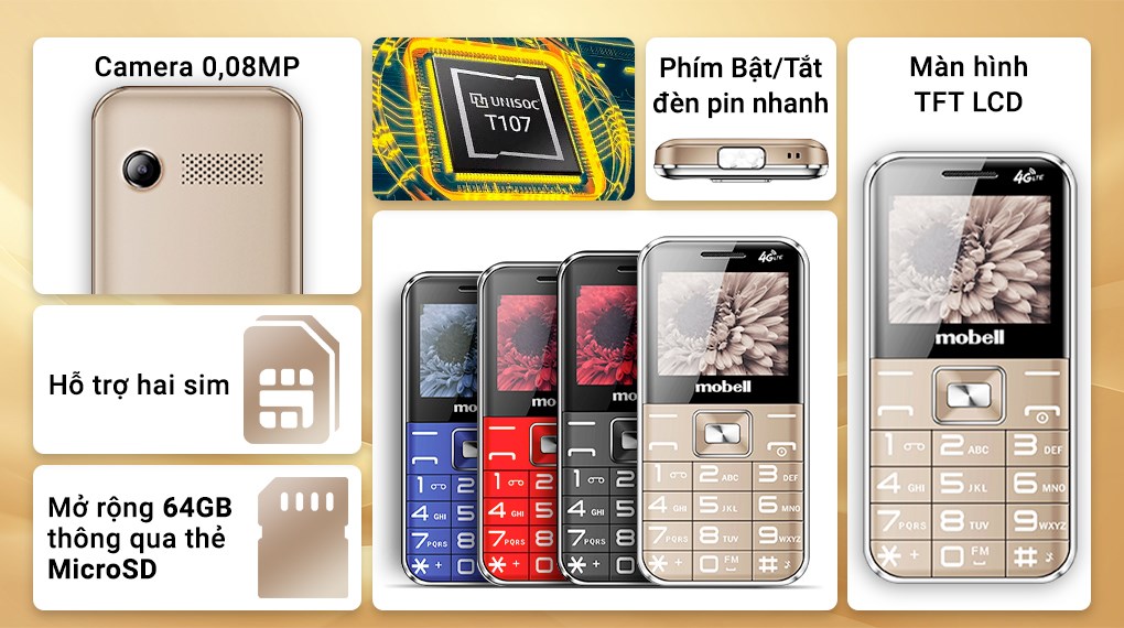 Điện thoại Mobell F309 4G