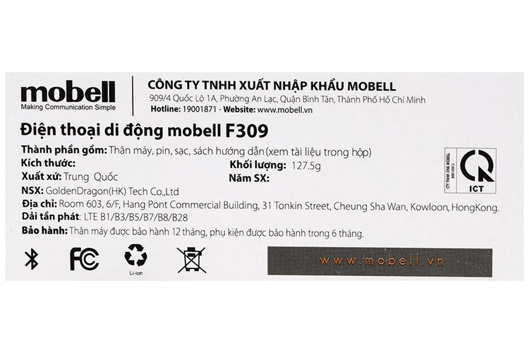 Điện thoại Mobell F309 4G Màu Đỏ