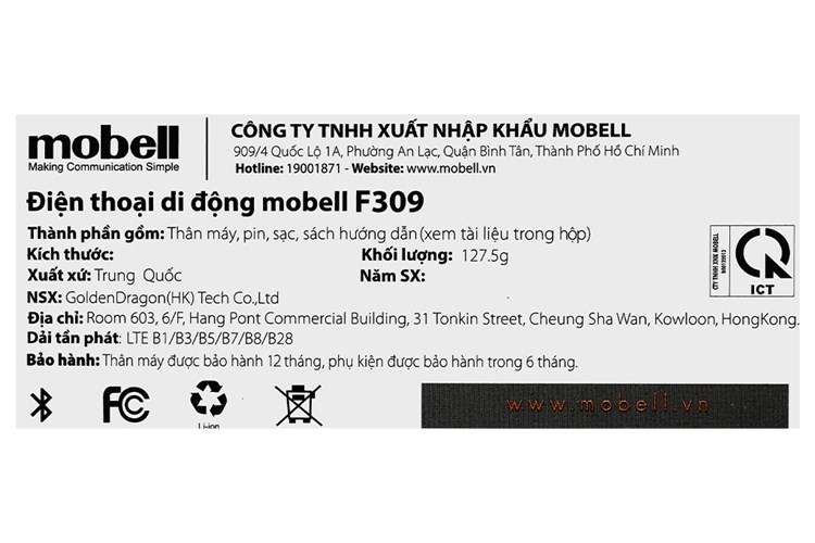 Điện thoại Mobell F309 4G Màu Xanh Dương