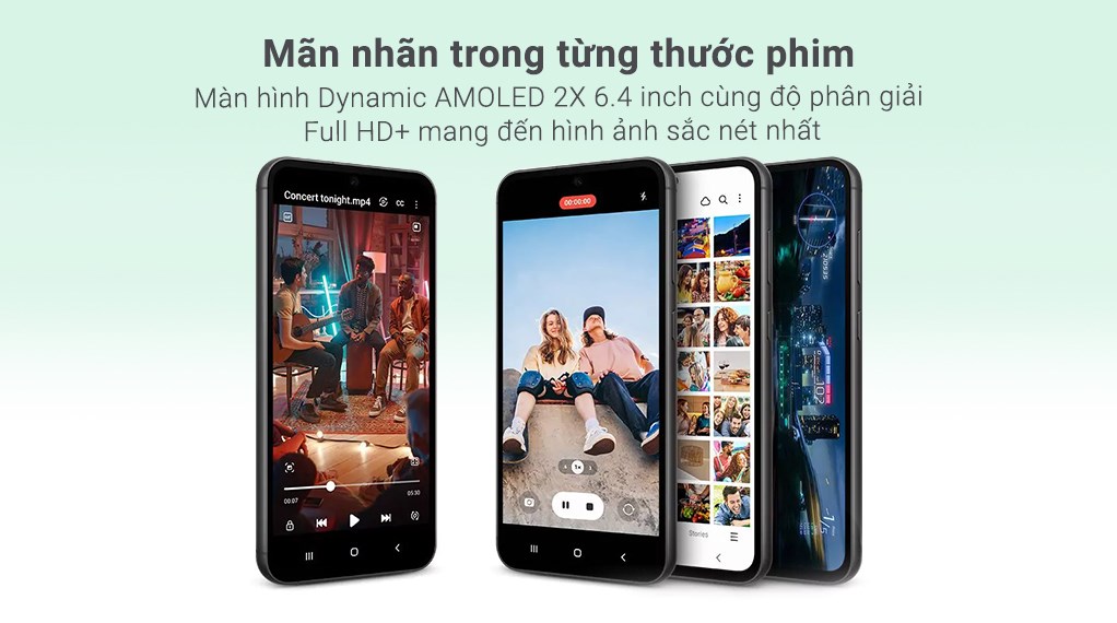 Điện thoại Samsung Galaxy S23 FE 5G 8GB/128GB Xanh mint/Trắng