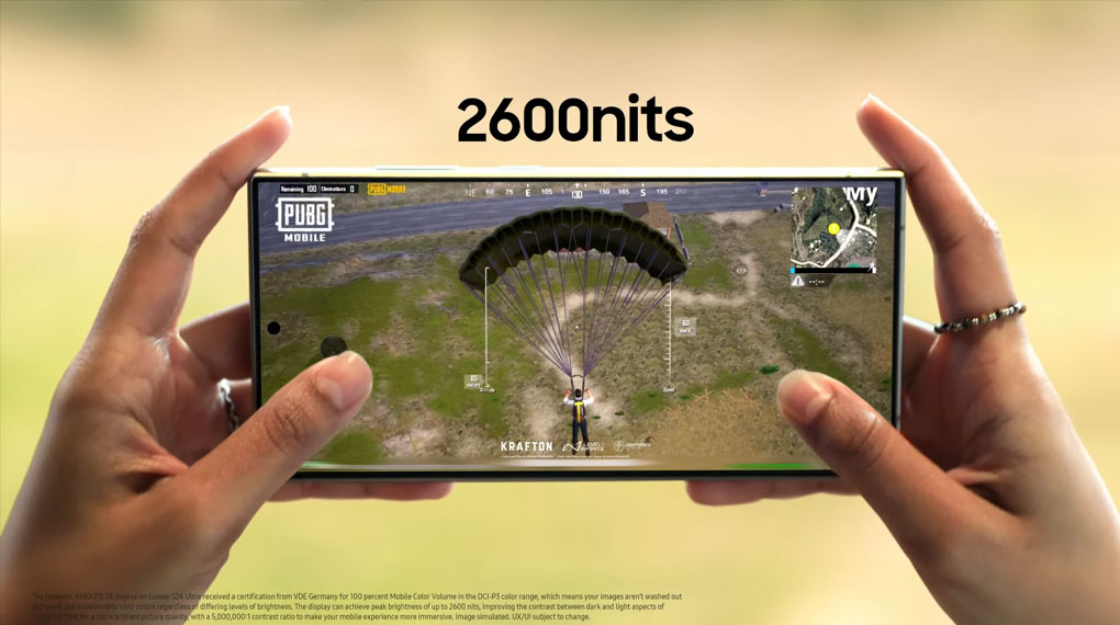Độ sáng màn hình 2600 nits - Galaxy S24 Ultra 5G