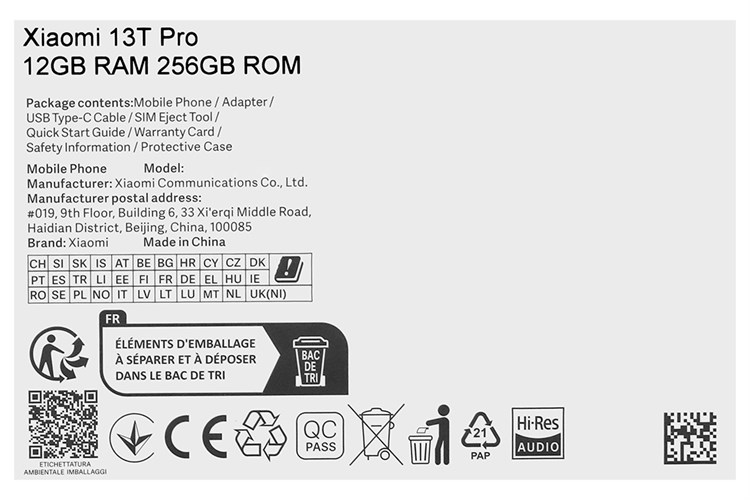 Điện thoại Xiaomi 13T Pro 5G Màu Đen