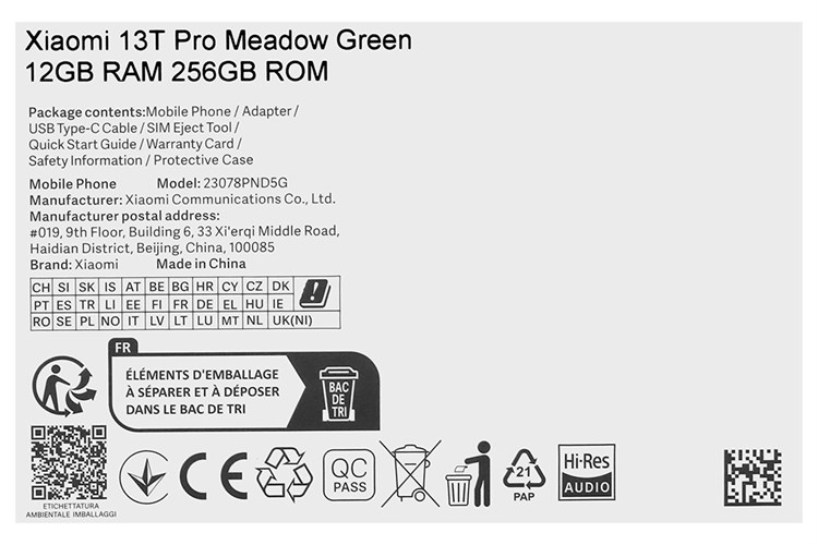 Điện thoại Xiaomi 13T Pro 5G Màu Xanh lá