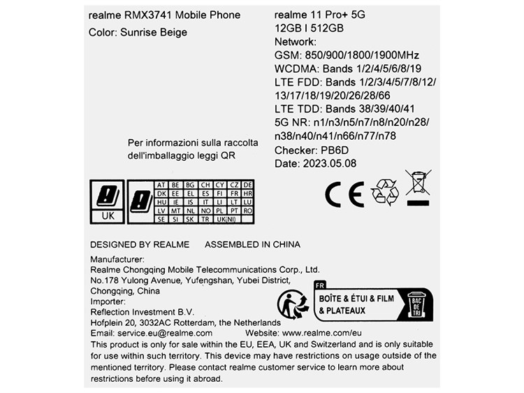 Điện thoại realme 11 Pro+ 5G 12GB/512GB Màu Trắng