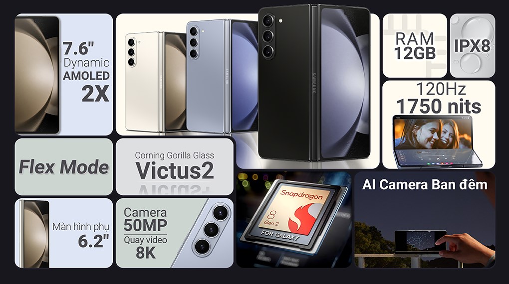 Điện thoại Samsung Galaxy Z Fold5 5G 1TB